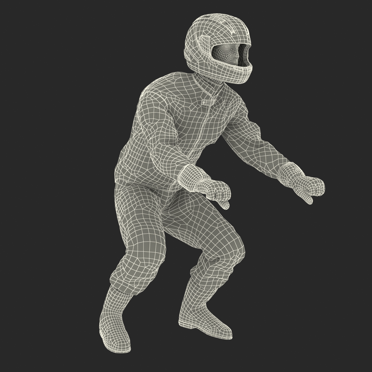 3D Motorcycle Rider Rigged model