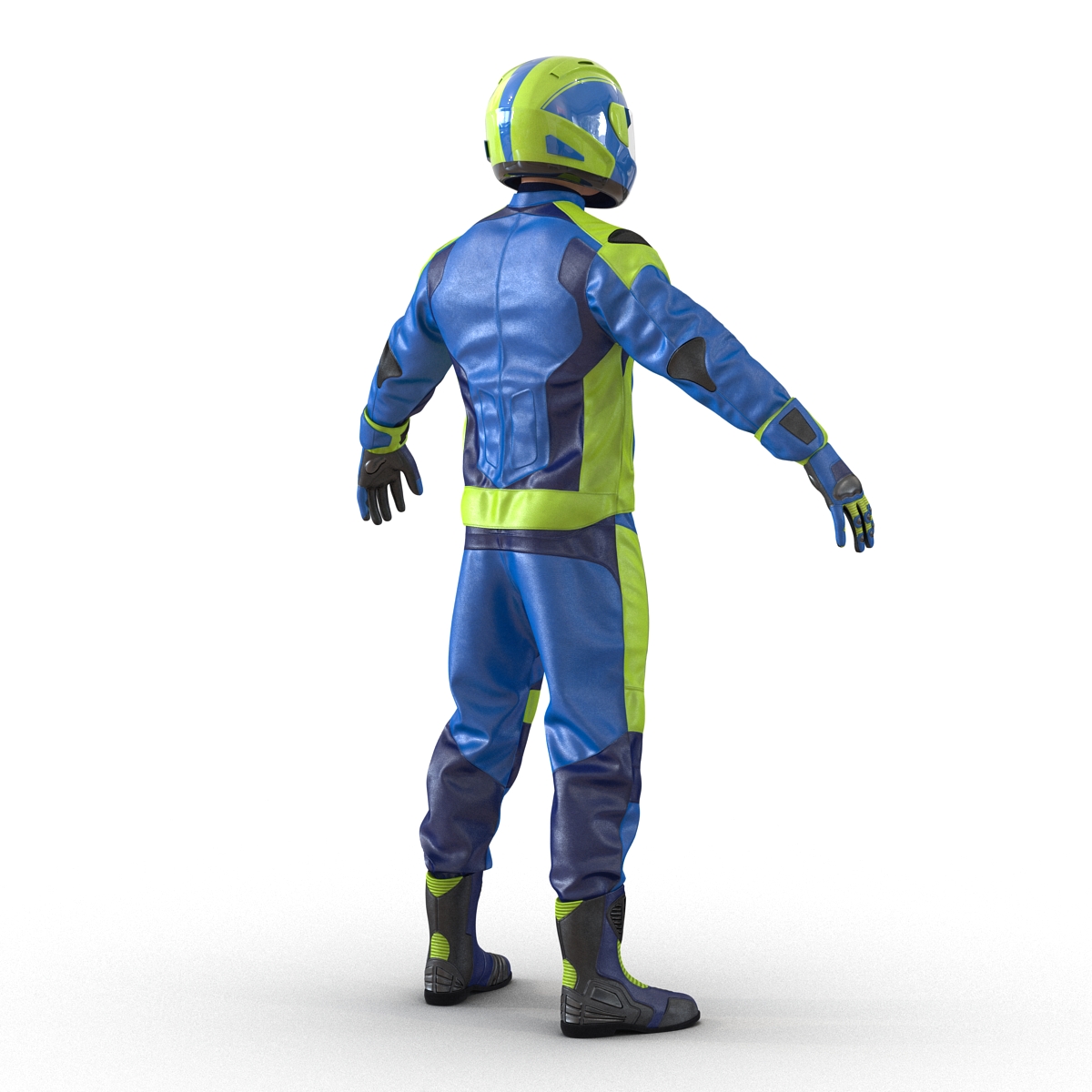 3D Motorcycle Rider Generic Rigged