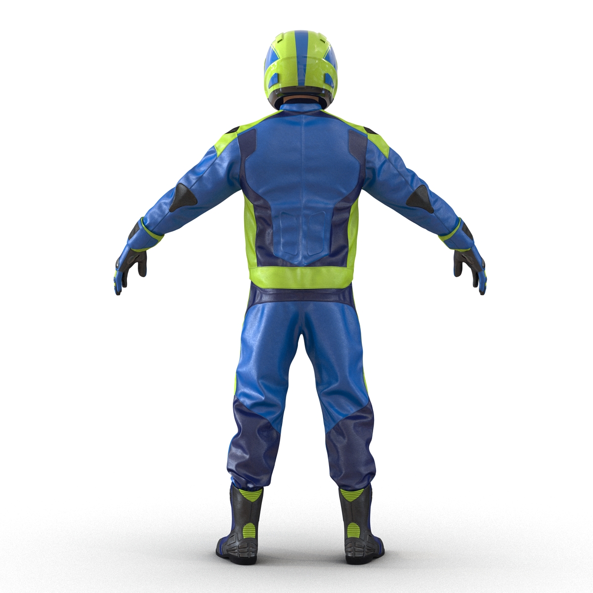 3D Motorcycle Rider Generic Rigged