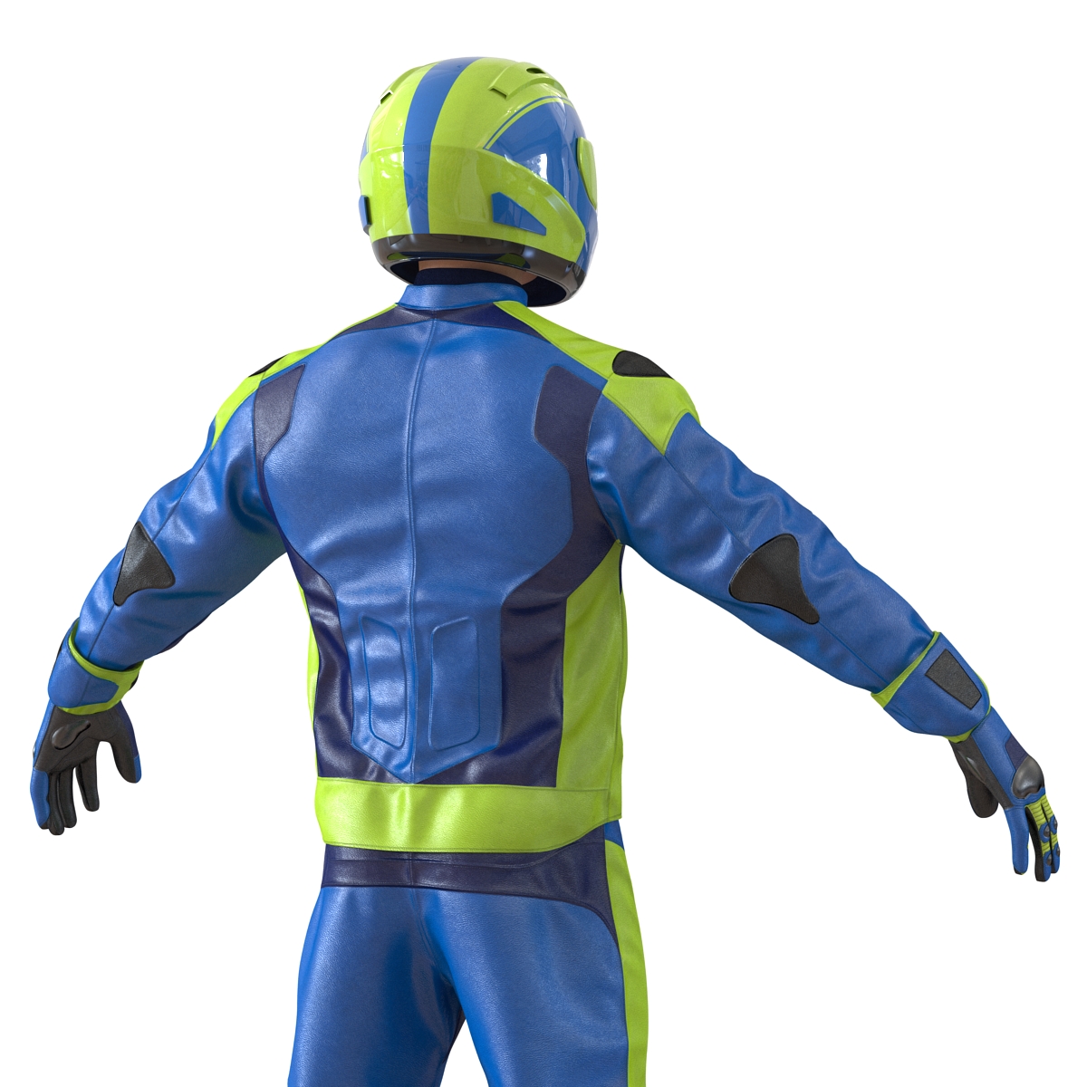 3D Motorcycle Rider Generic Rigged