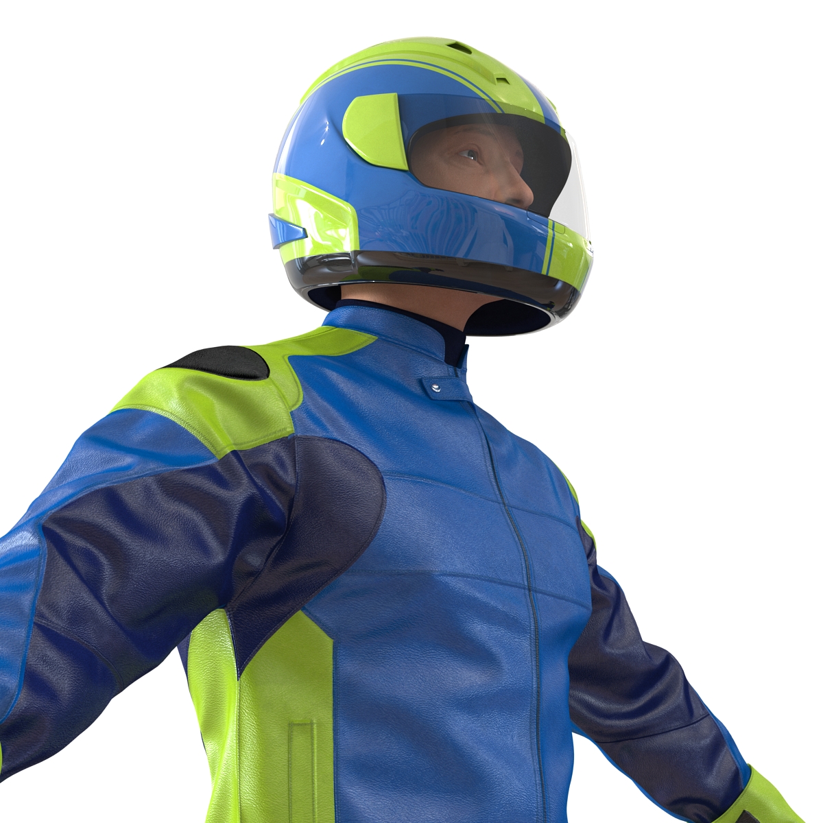 3D Motorcycle Rider Generic Rigged