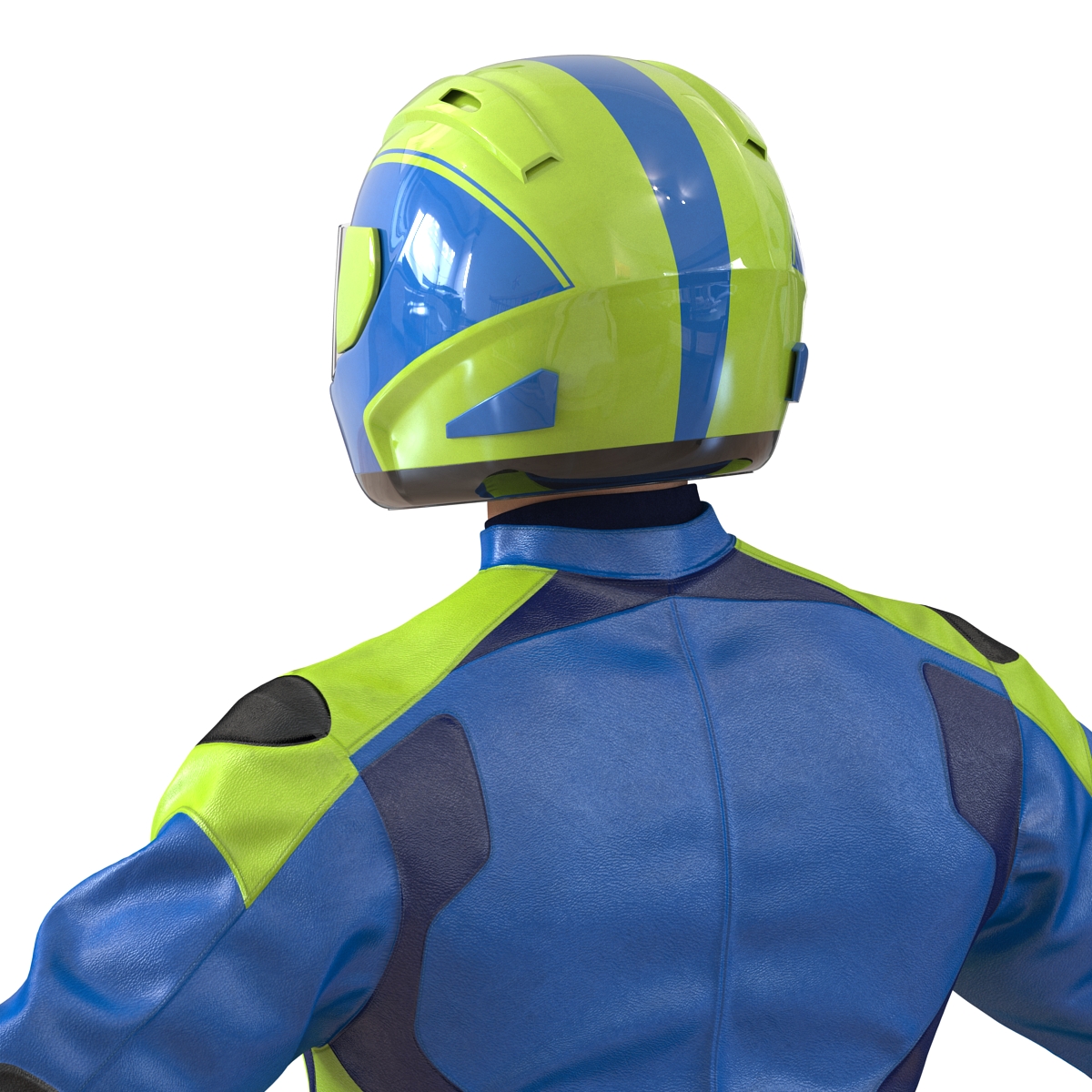 3D Motorcycle Rider Generic Rigged