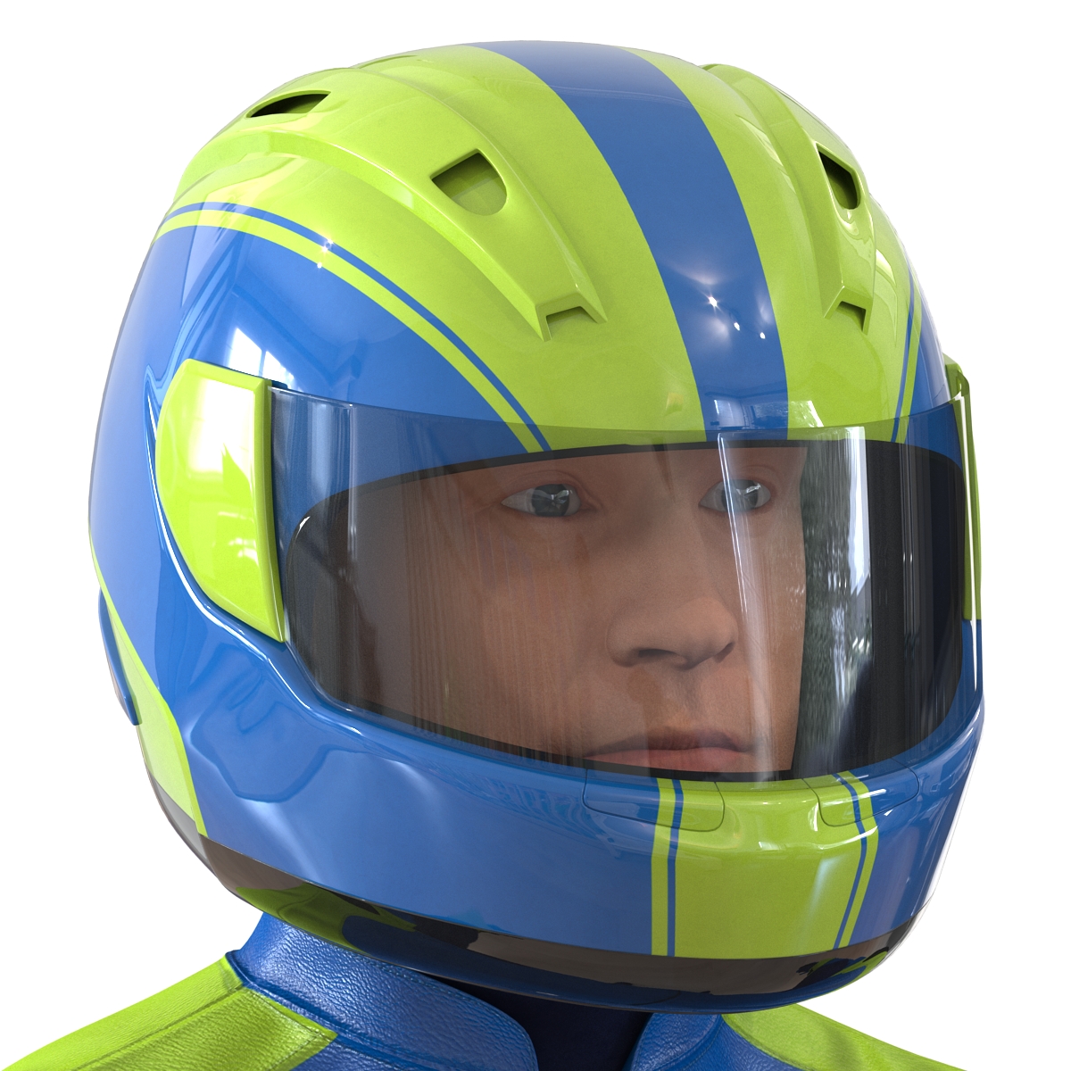 3D Motorcycle Rider Generic Rigged