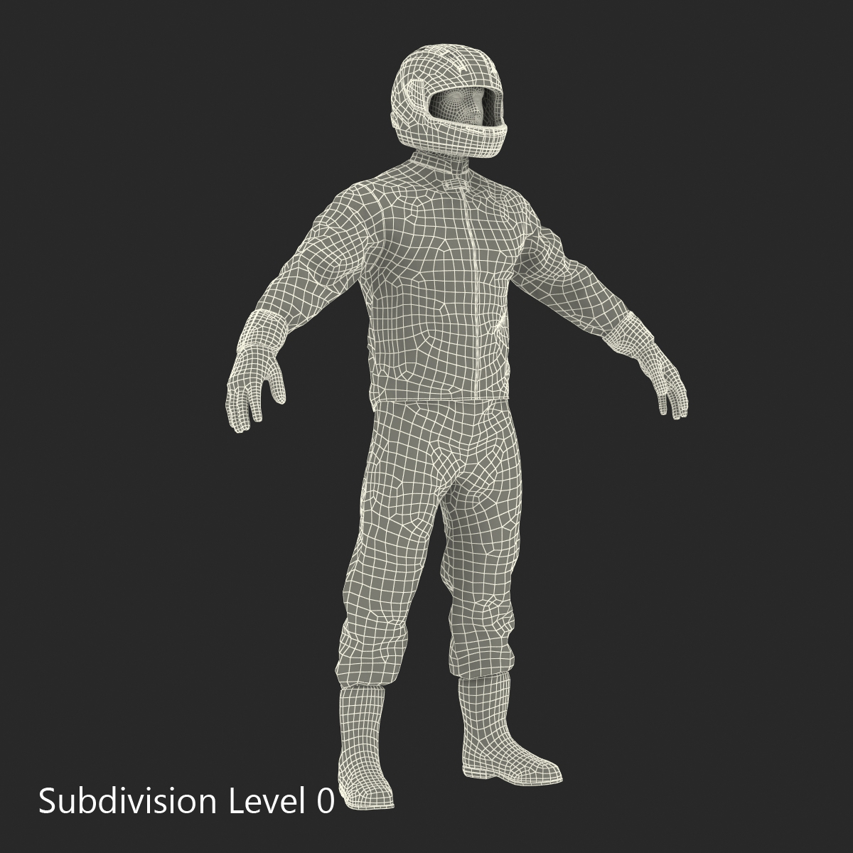 3D Motorcycle Rider Generic Rigged