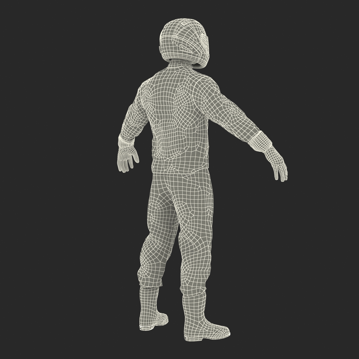 3D Motorcycle Rider Generic Rigged