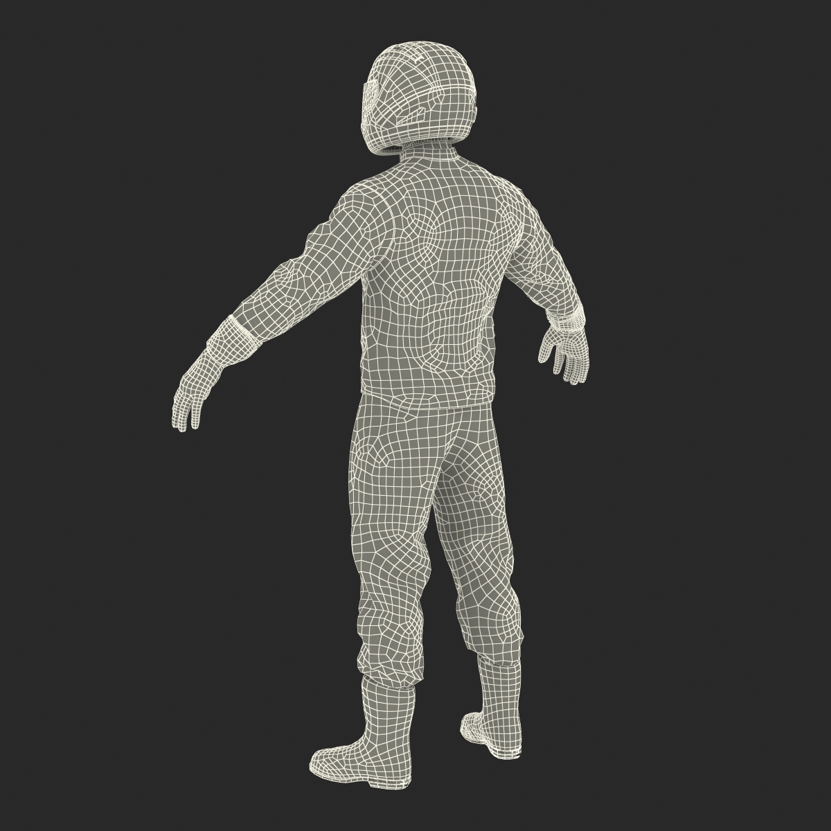 3D Motorcycle Rider Generic Rigged