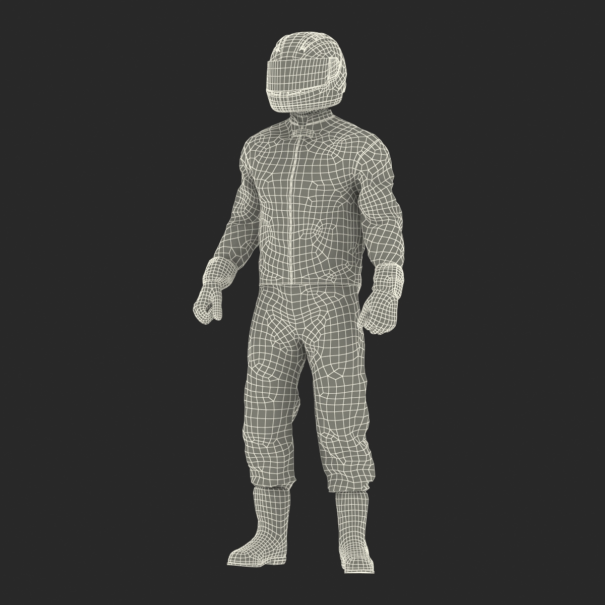 3D Motorcycle Rider Generic Rigged