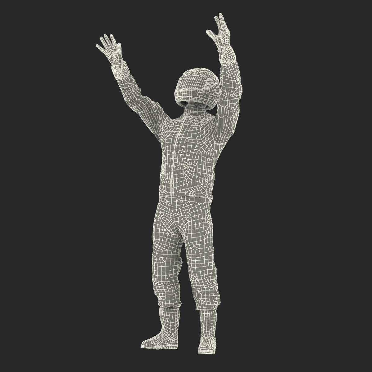 3D Motorcycle Rider Generic Rigged