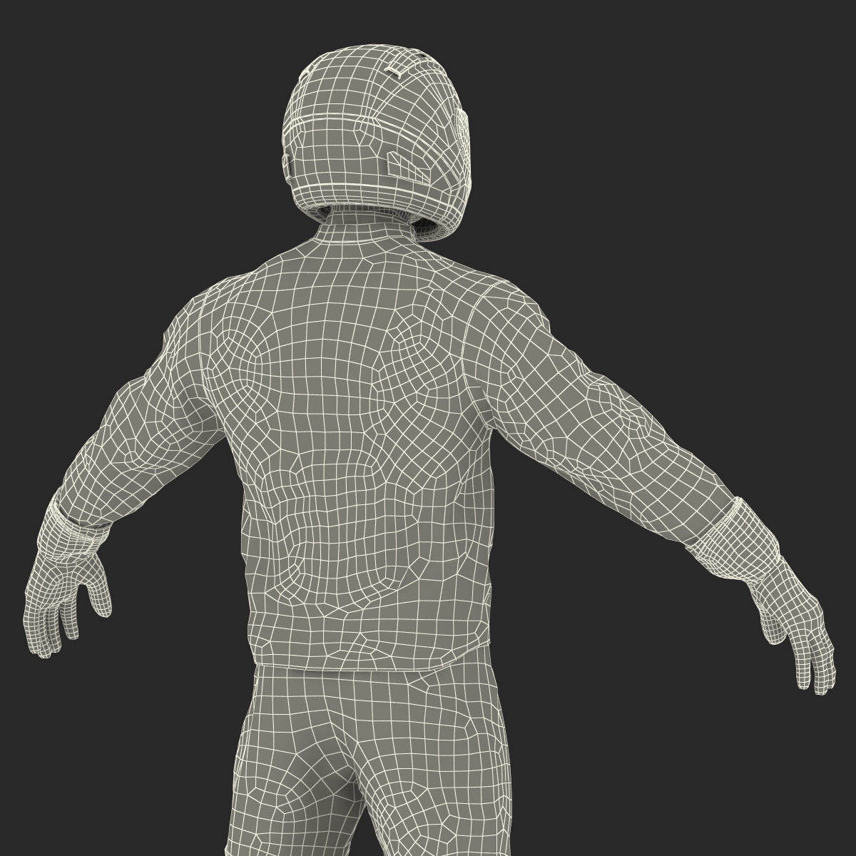 3D Motorcycle Rider Generic Rigged