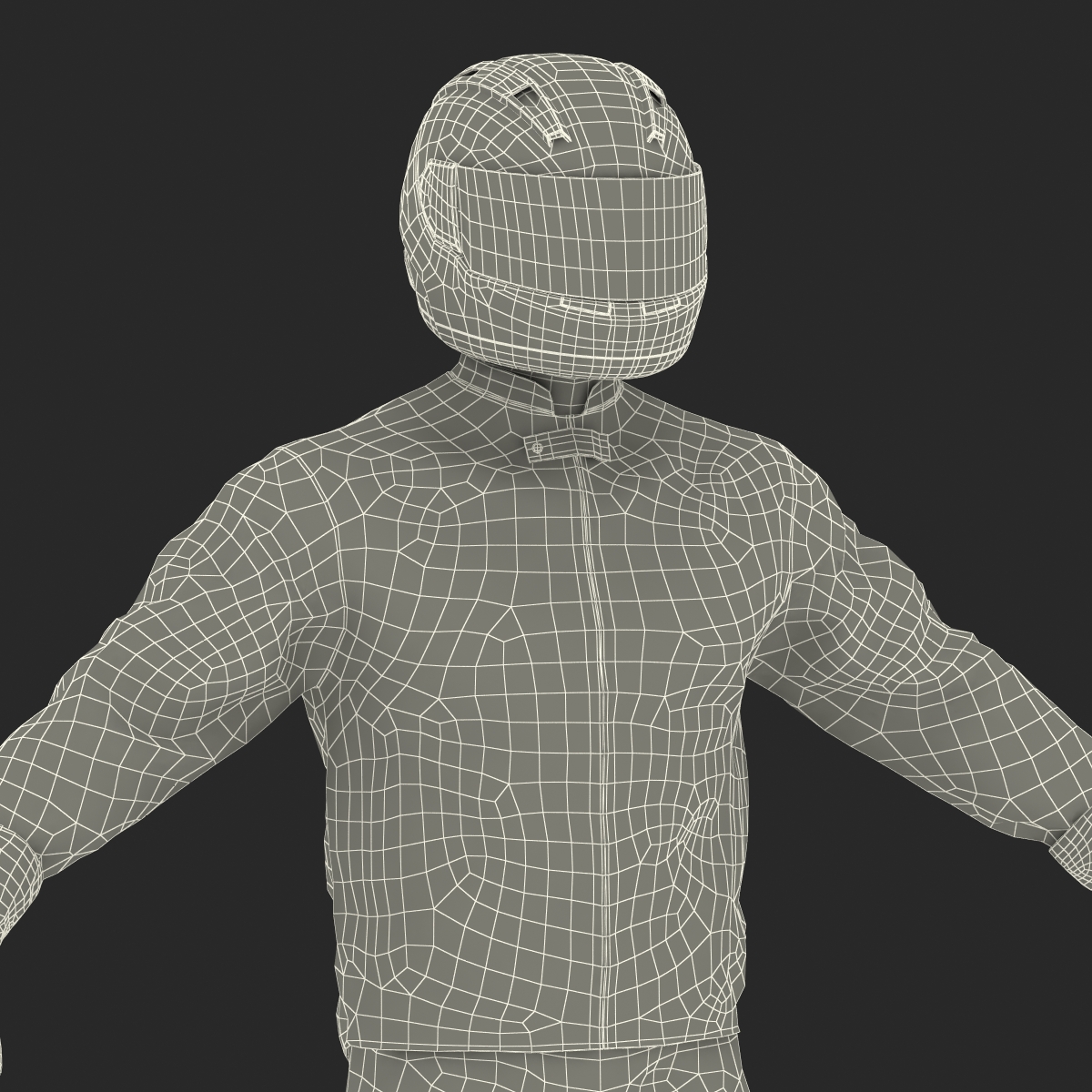 3D Motorcycle Rider Generic Rigged