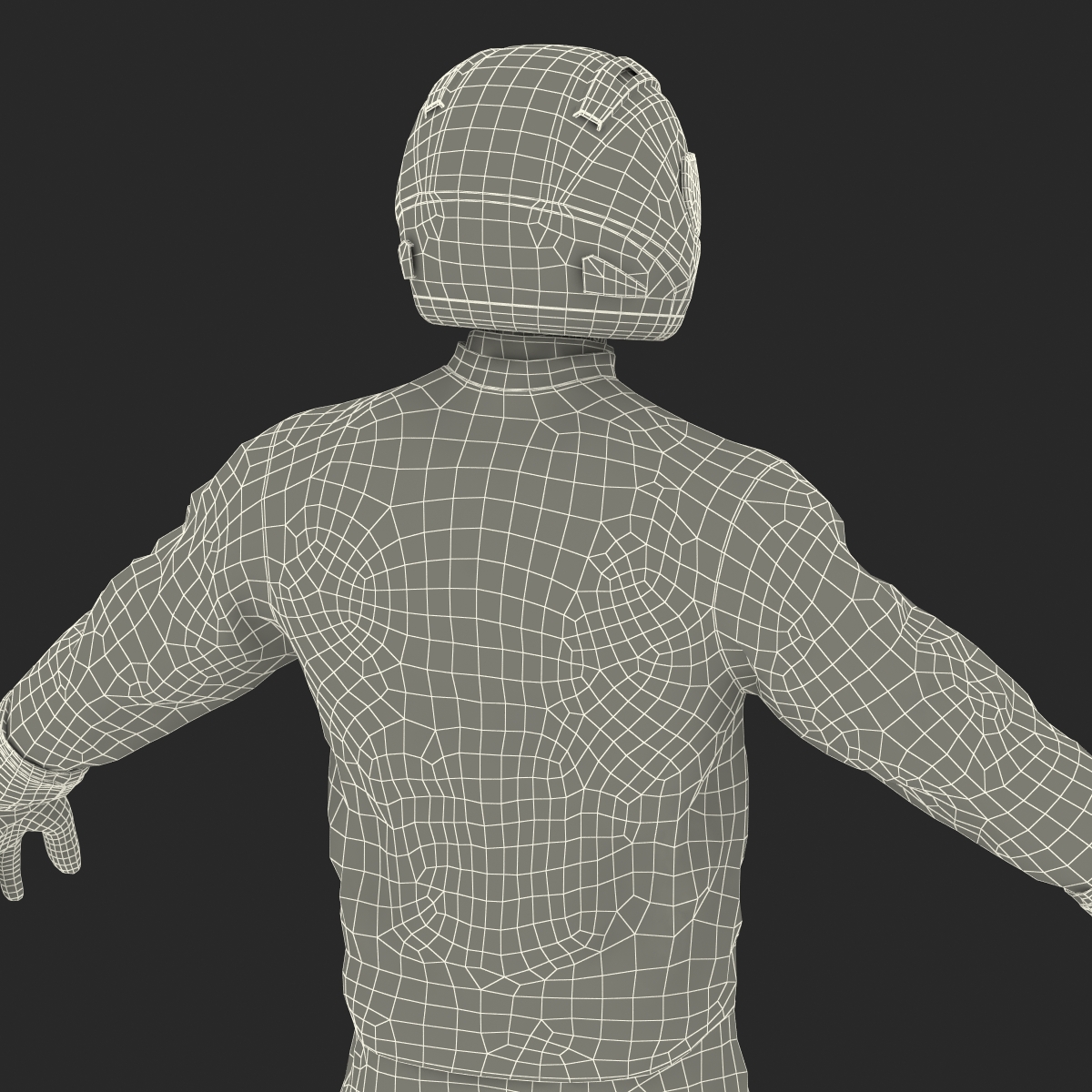 3D Motorcycle Rider Generic Rigged