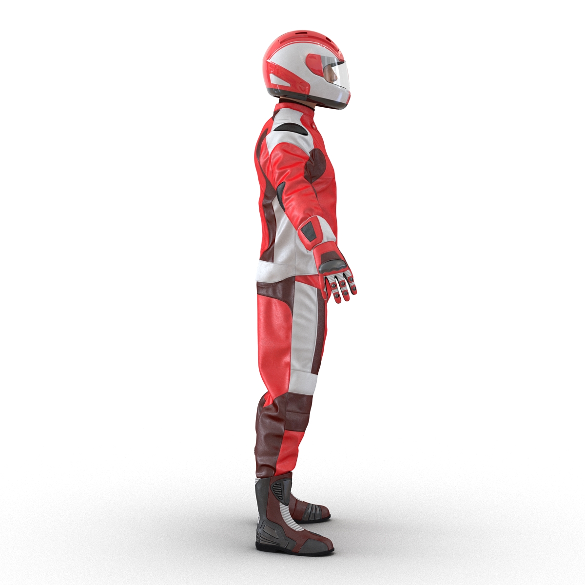 3D Motorcycle Rider Generic 2 Rigged model