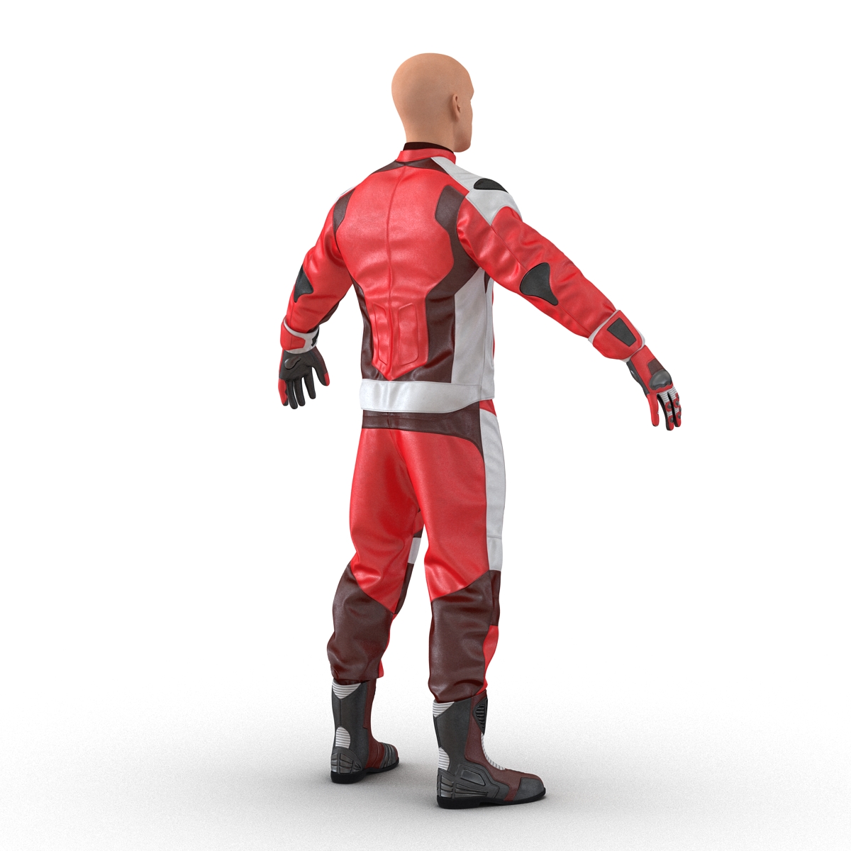 3D Motorcycle Rider Generic 2 Rigged model