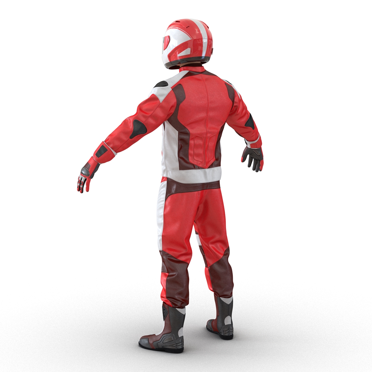 3D Motorcycle Rider Generic 2 Rigged model