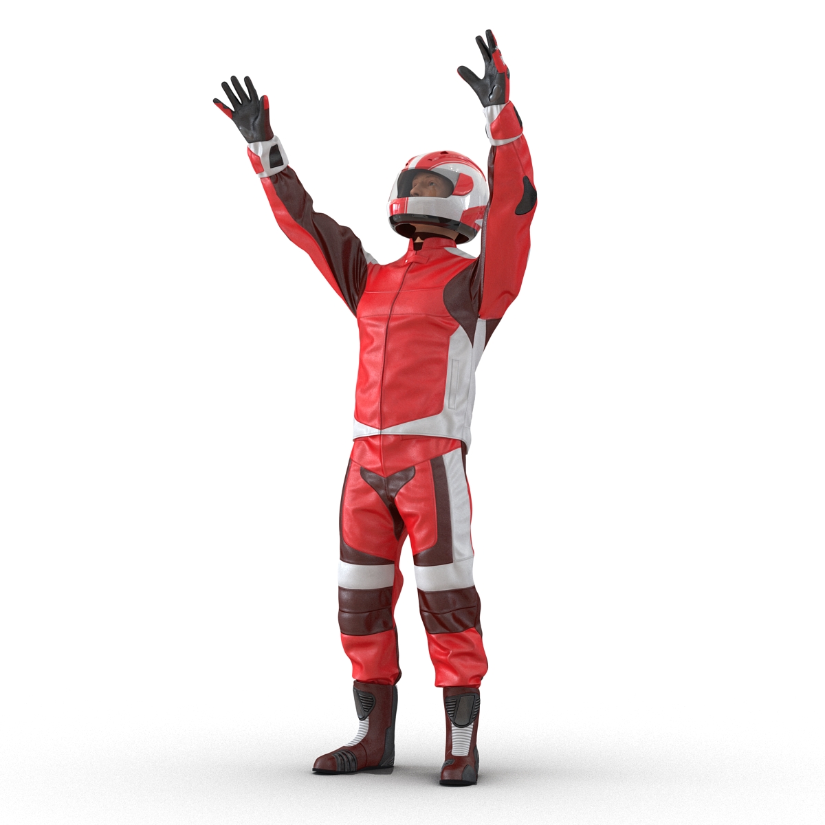 3D Motorcycle Rider Generic 2 Rigged model