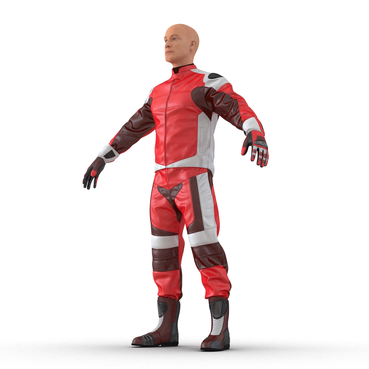 3D Motorcycle Rider Generic 2 Rigged model