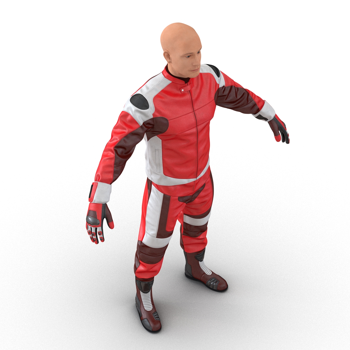 3D Motorcycle Rider Generic 2 Rigged model