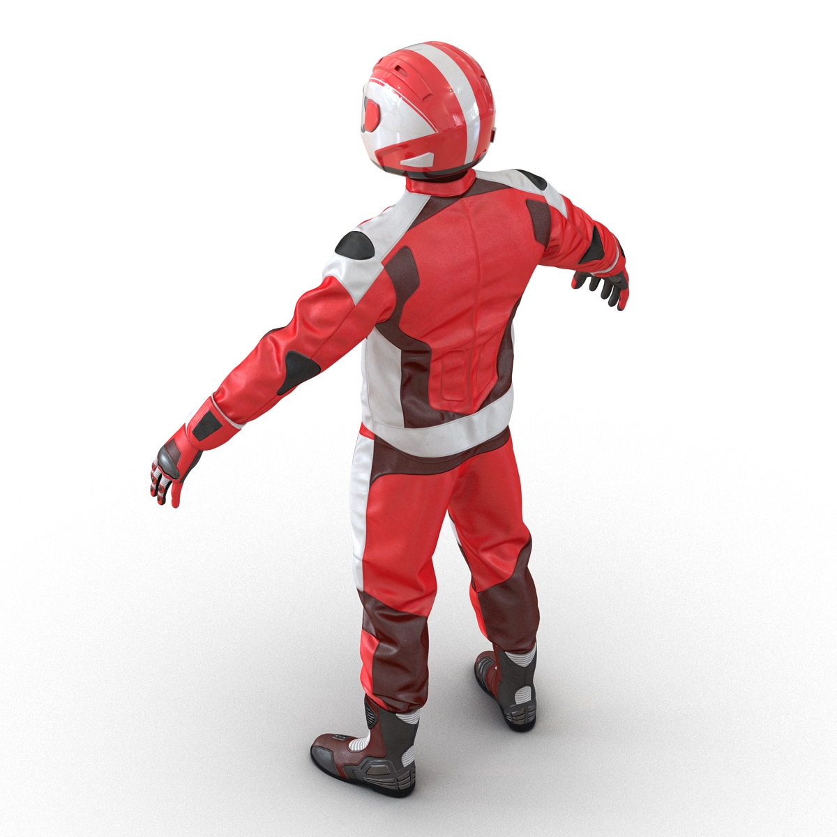 3D Motorcycle Rider Generic 2 Rigged model