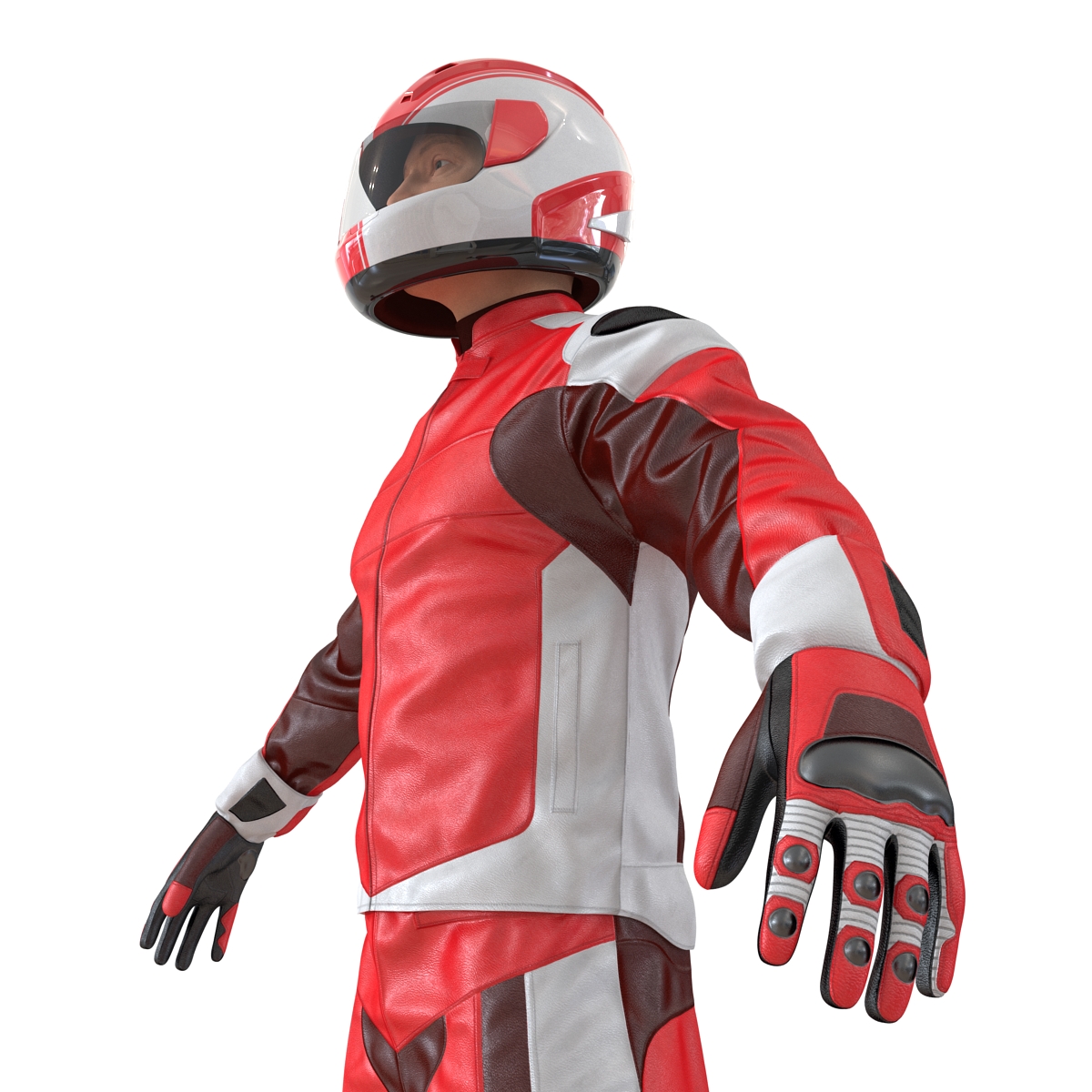 3D Motorcycle Rider Generic 2 Rigged model