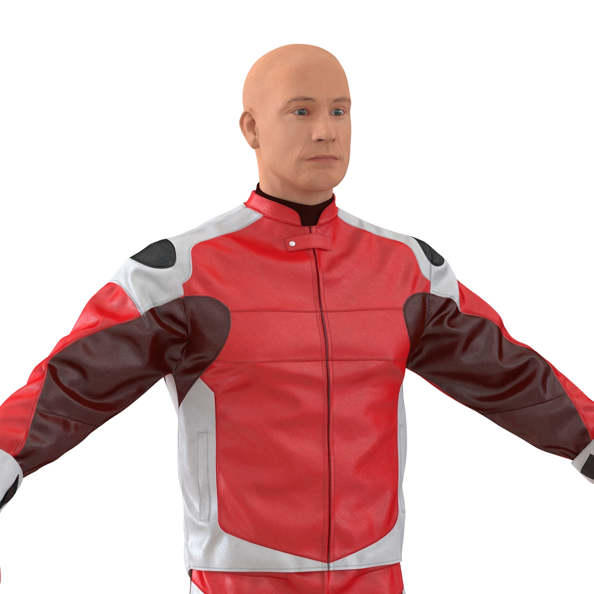 3D Motorcycle Rider Generic 2 Rigged model