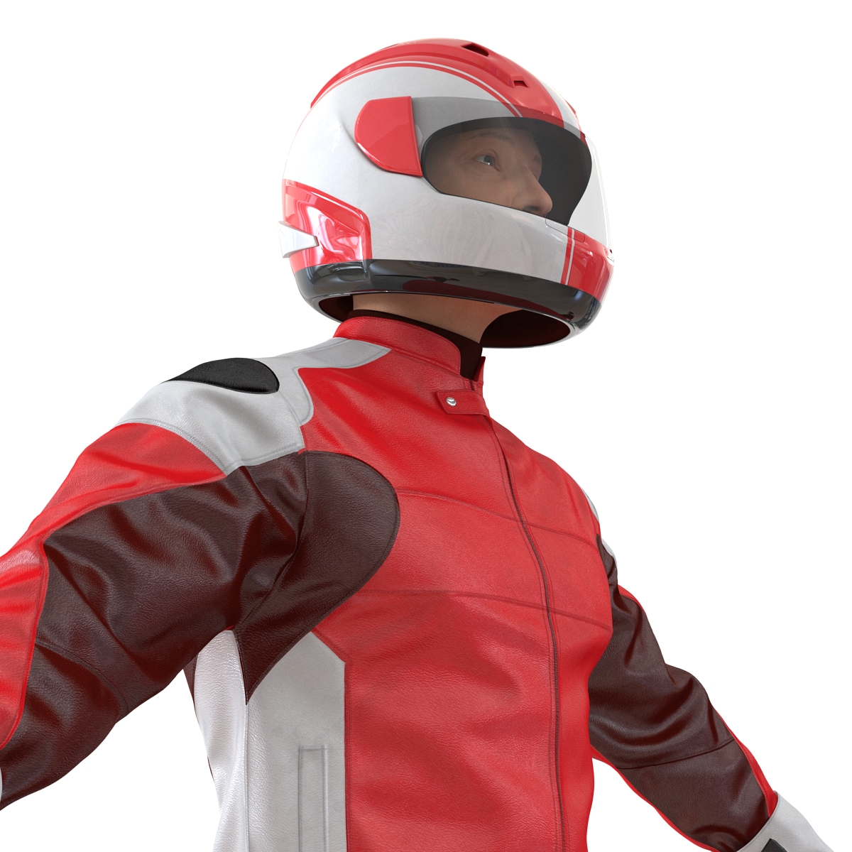 3D Motorcycle Rider Generic 2 Rigged model