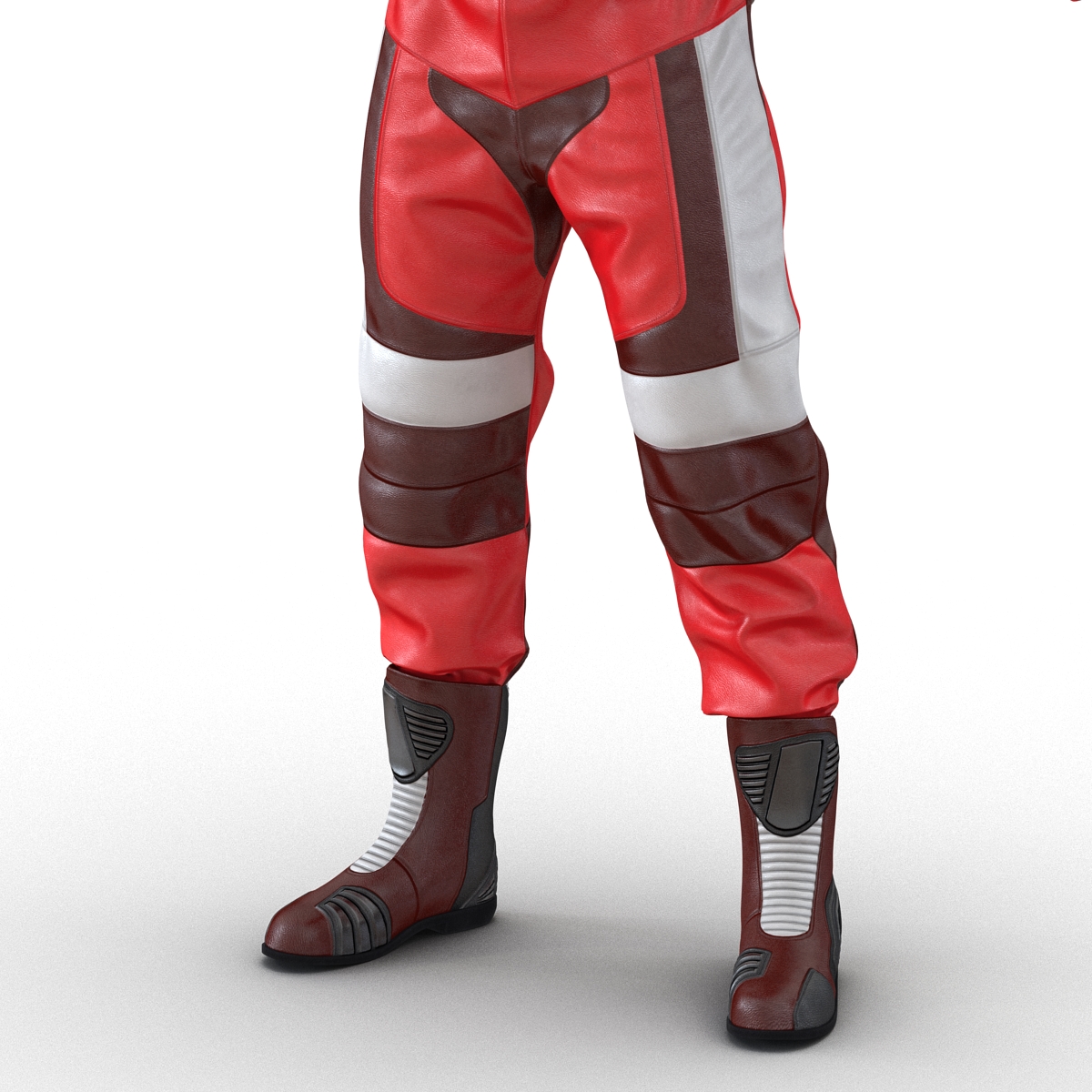 3D Motorcycle Rider Generic 2 Rigged model