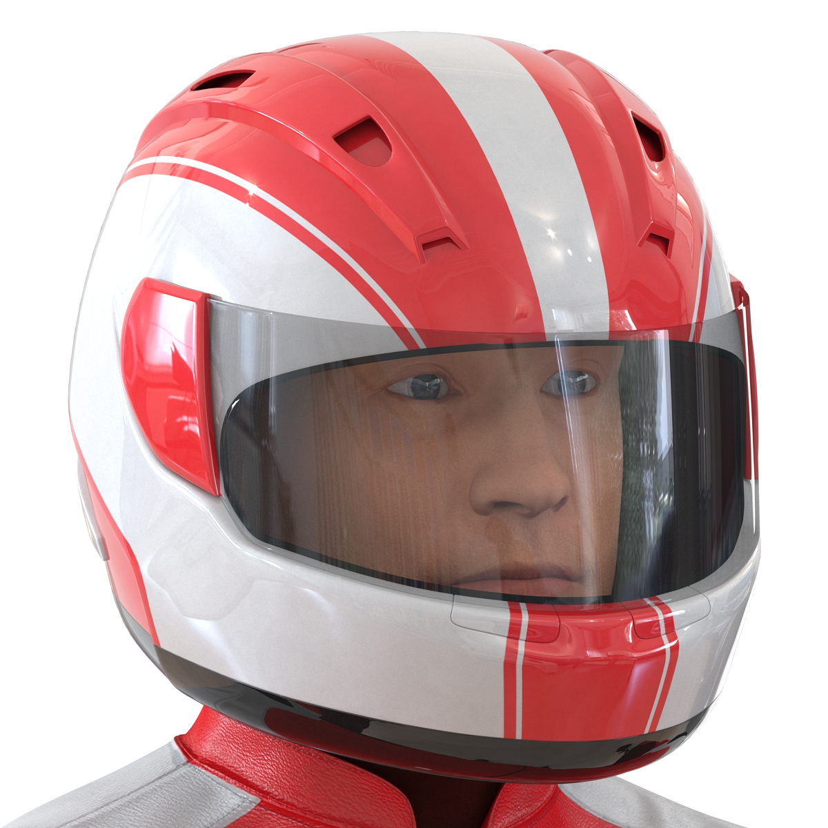 3D Motorcycle Rider Generic 2 Rigged model