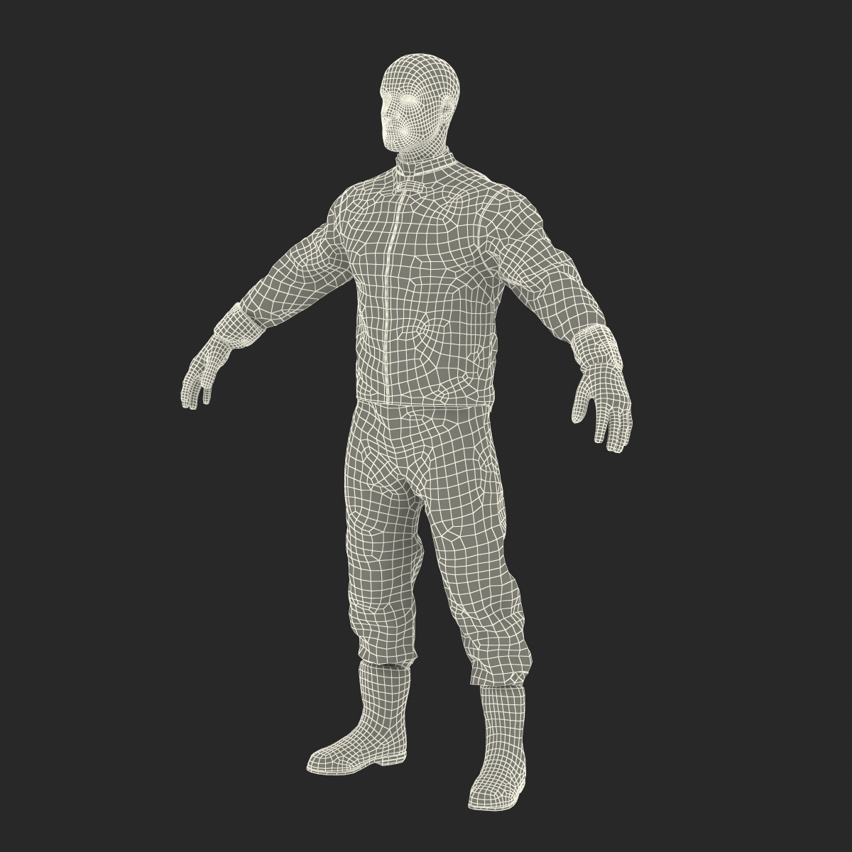 3D Motorcycle Rider Generic 2 Rigged model