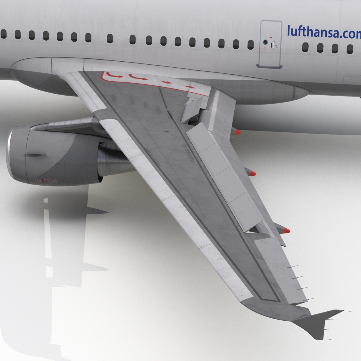 3D Airbus A321 Lufthansa Rigged model