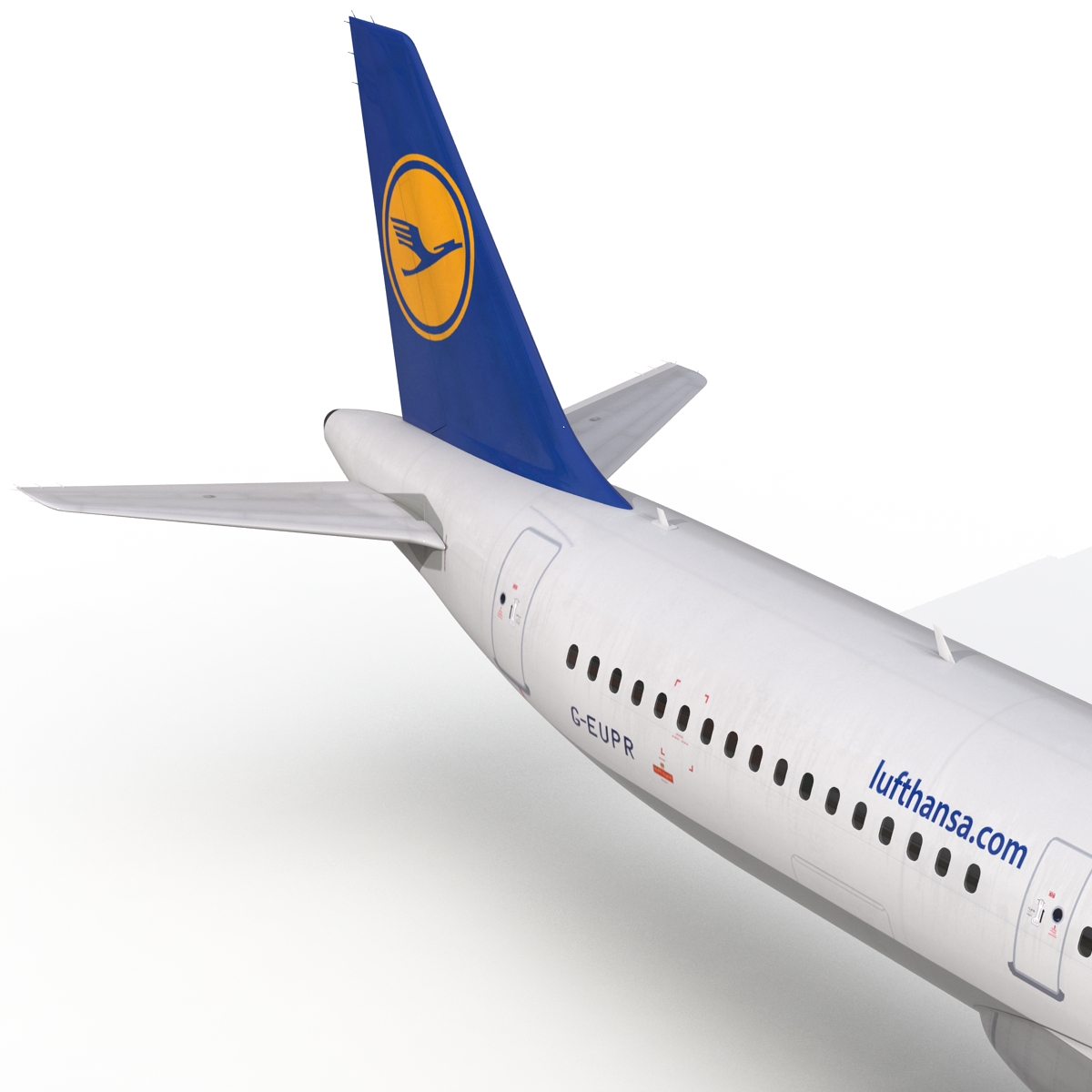 3D Airbus A321 Lufthansa Rigged model