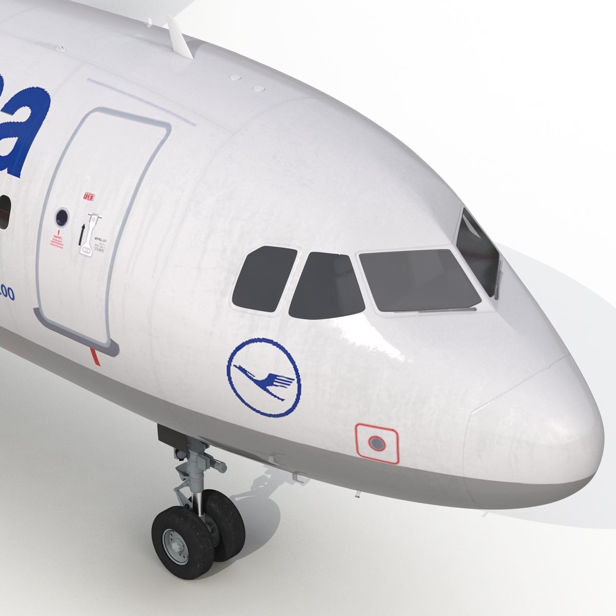 3D Airbus A321 Lufthansa Rigged model