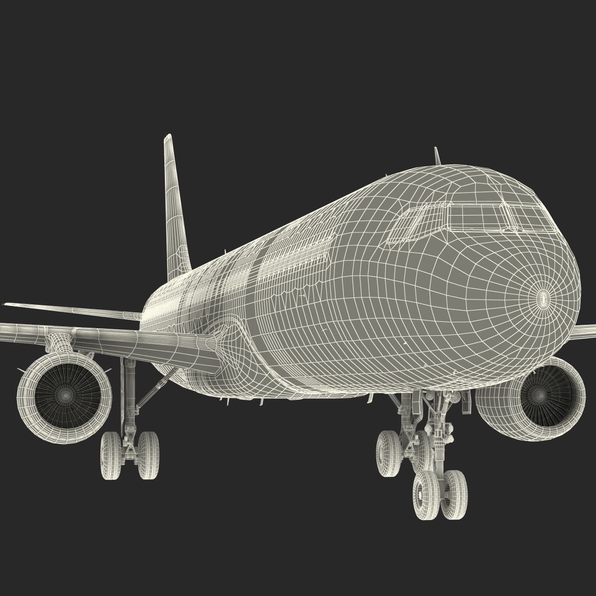 3D Airbus A321 Lufthansa Rigged model