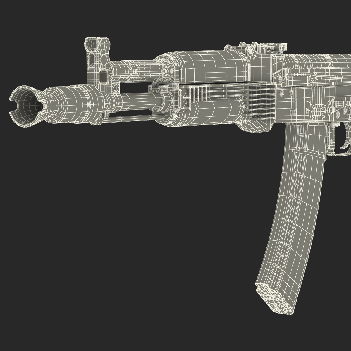 3D model Assault Rifle AK 104