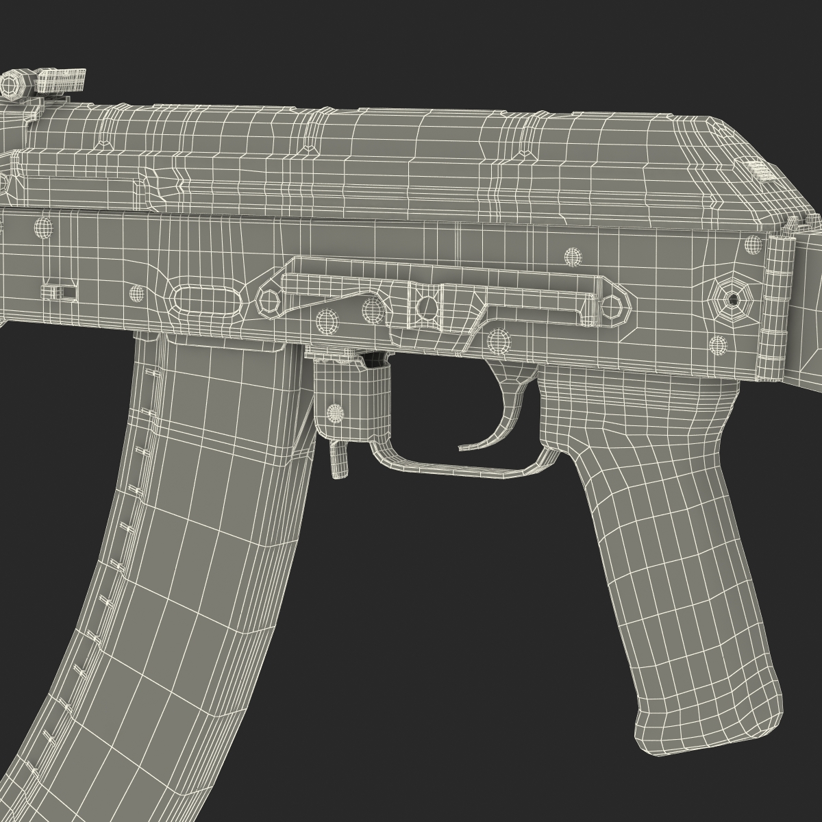 3D model Assault Rifle AK 104