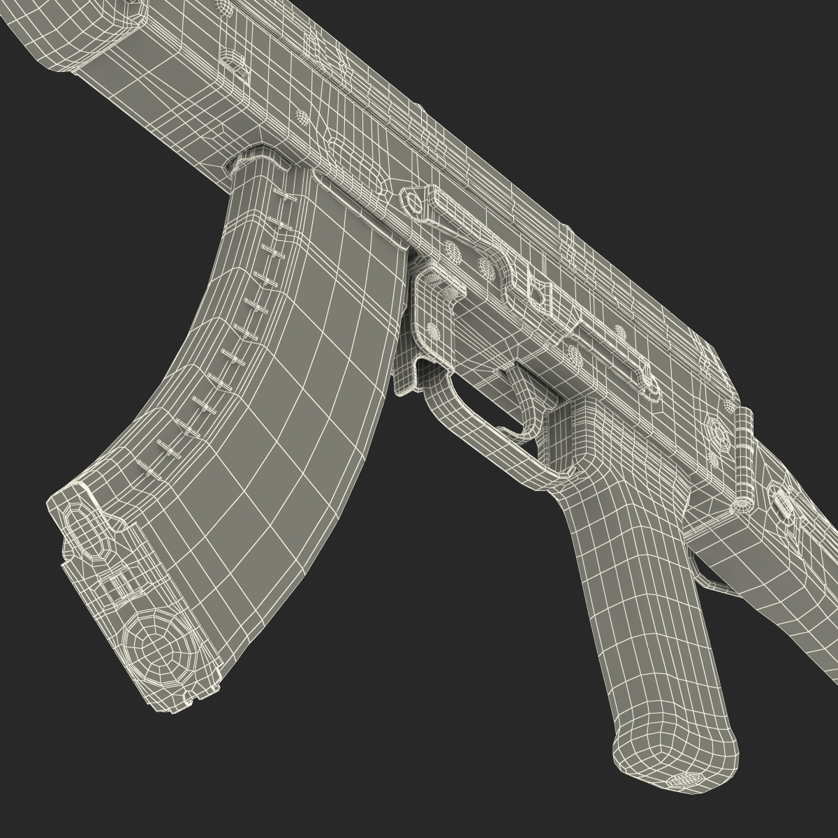 3D model Assault Rifle AK 104