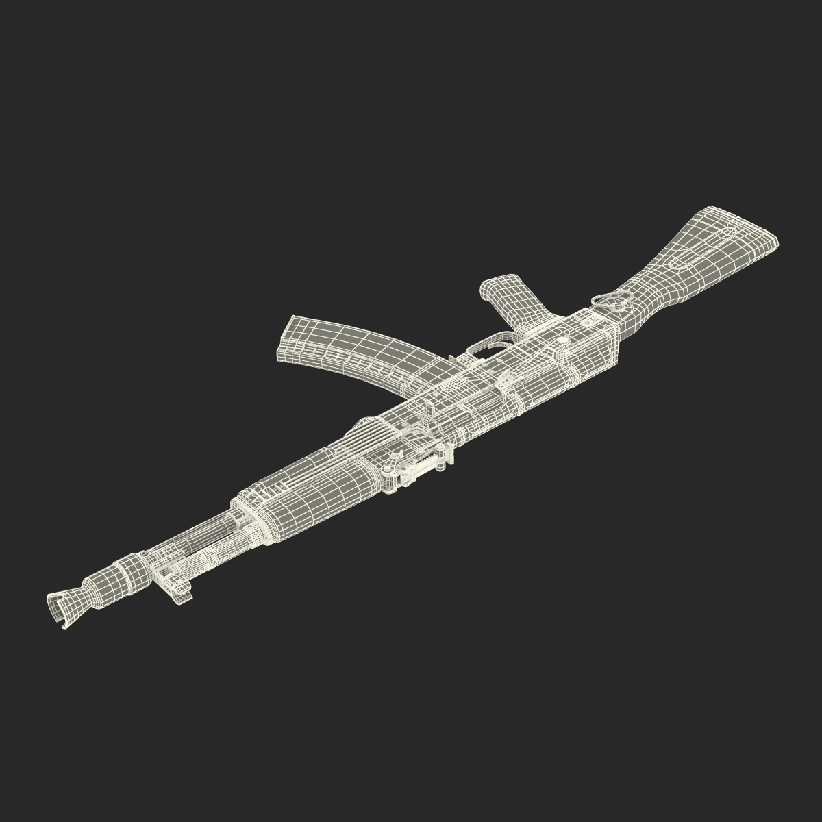 3D model Assault Rifle AK 104