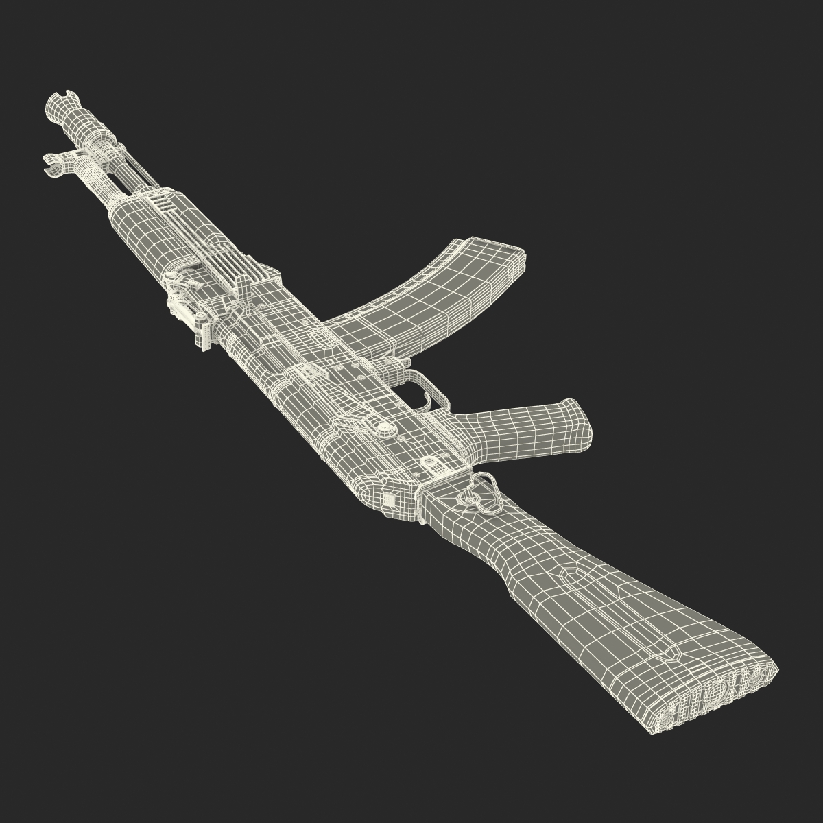 3D model Assault Rifle AK 104