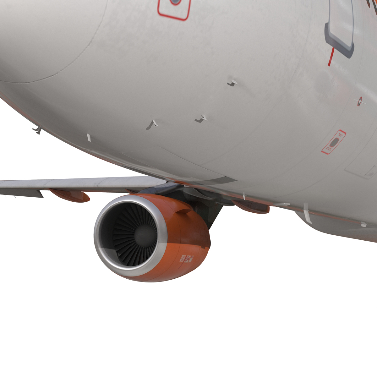 3D Airbus A321 EasyJet Rigged