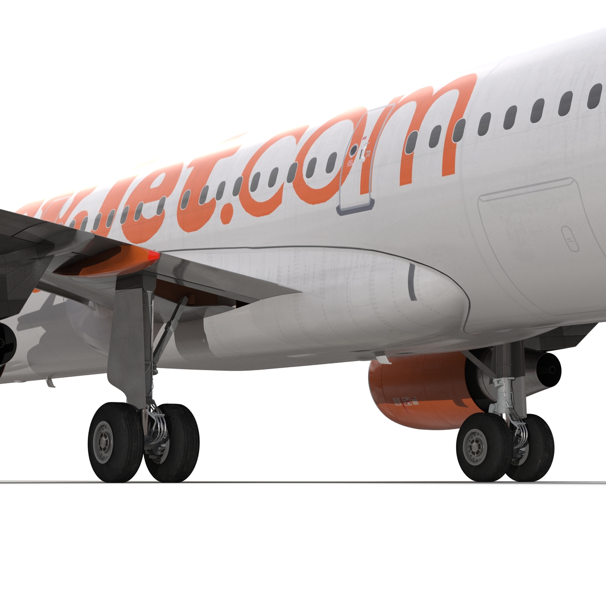 3D Airbus A321 EasyJet Rigged