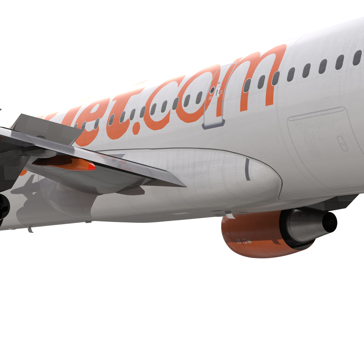 3D Airbus A321 EasyJet Rigged