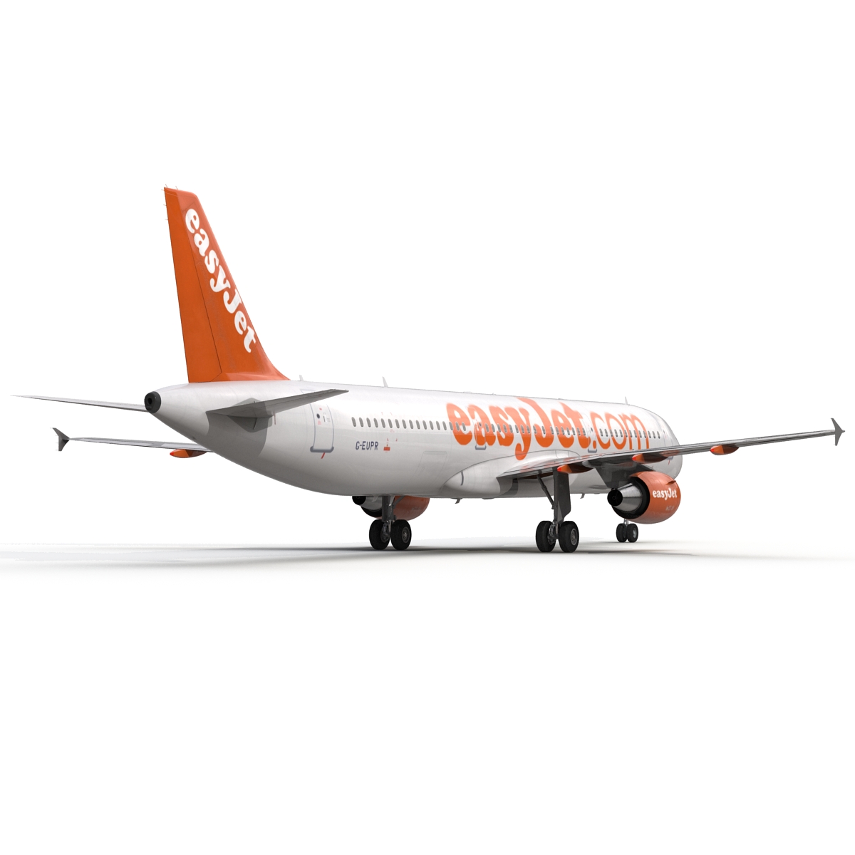 3D Airbus A321 EasyJet Rigged