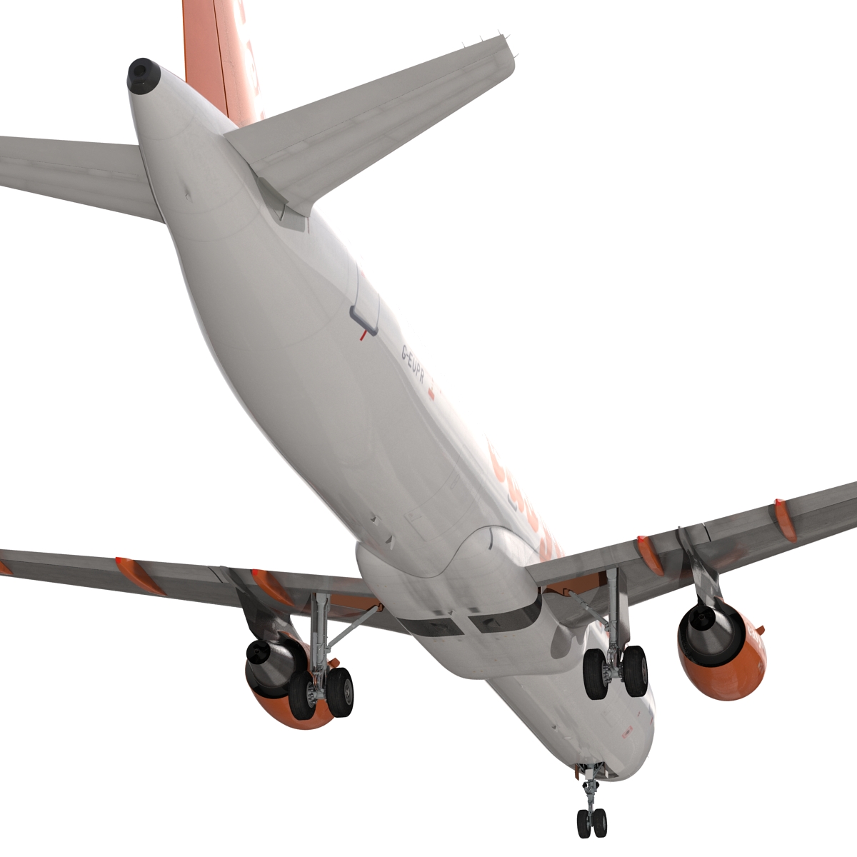 3D Airbus A321 EasyJet Rigged