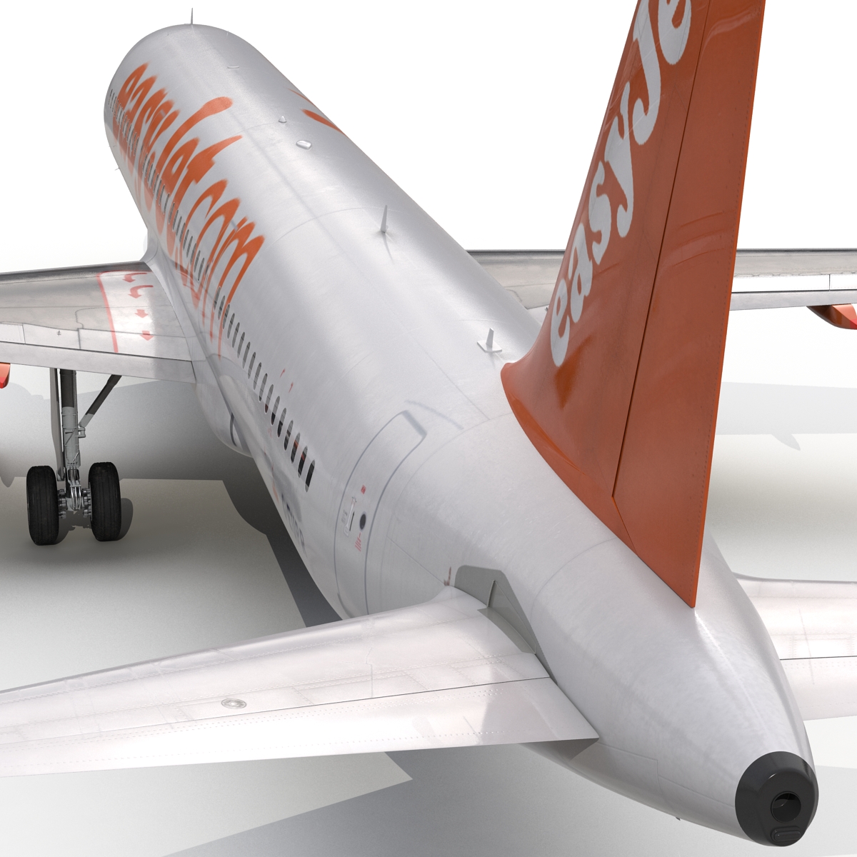 3D Airbus A321 EasyJet Rigged