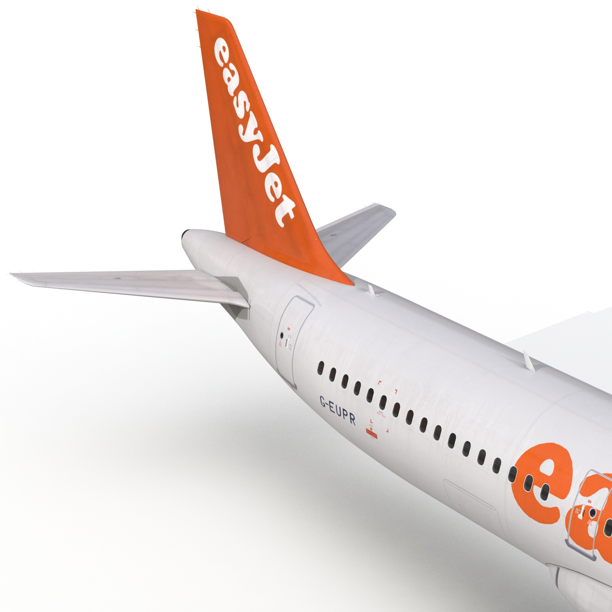 3D Airbus A321 EasyJet Rigged