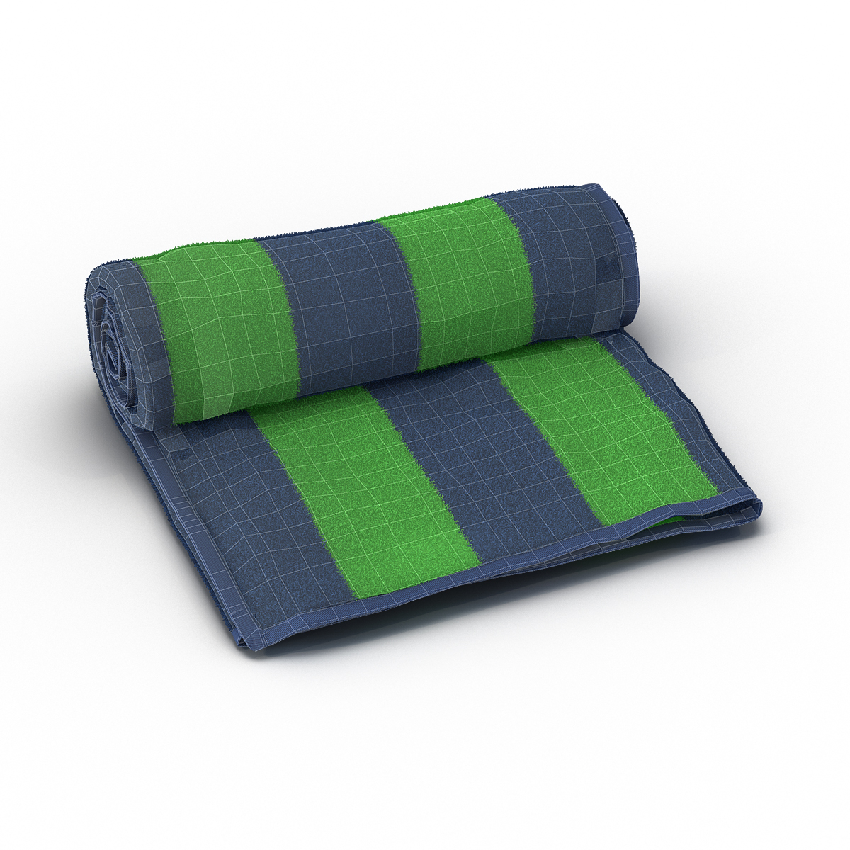 Beach Towel Green 3D