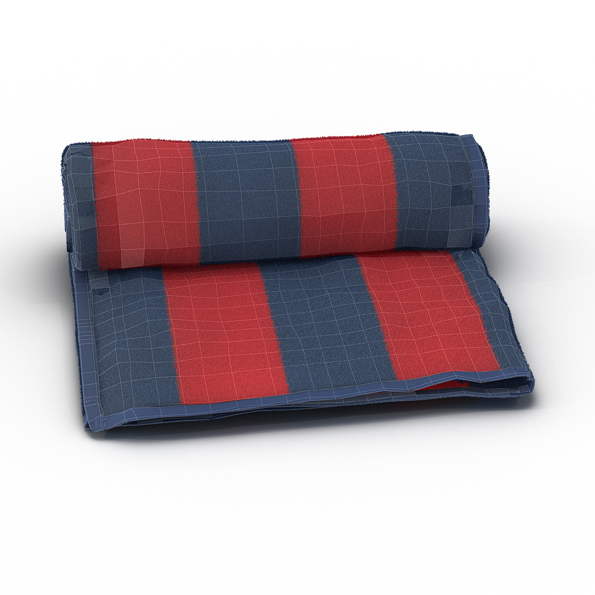 3D model Beach Towel Red