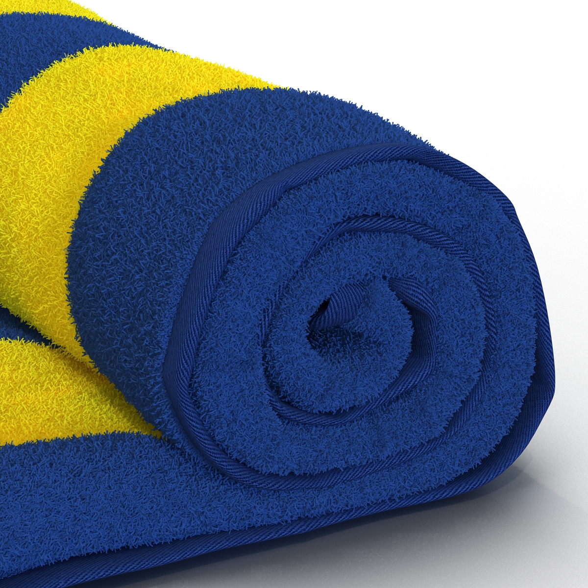 3D Beach Towel Yellow model