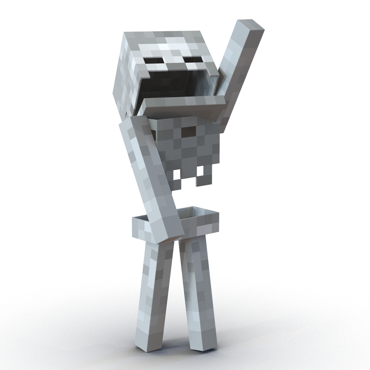 3D model Minecraft Skeleton Rigged