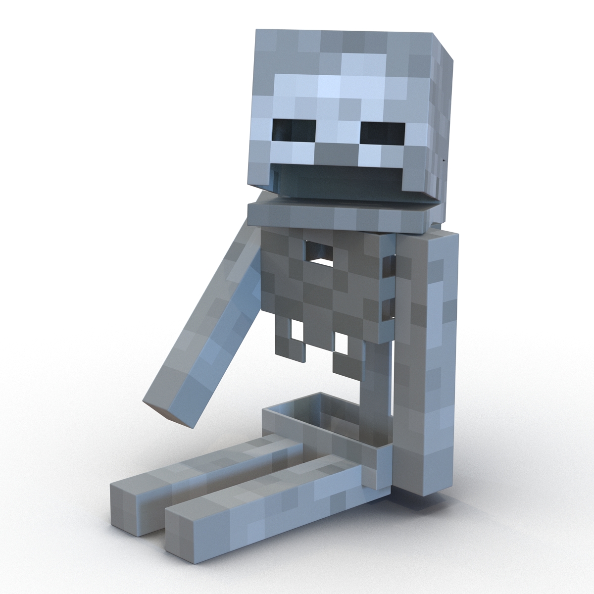 3D model Minecraft Skeleton Rigged