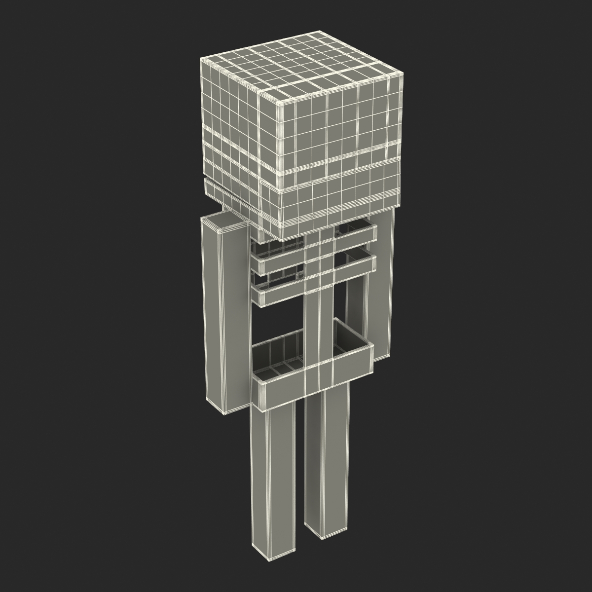 3D model Minecraft Skeleton Rigged